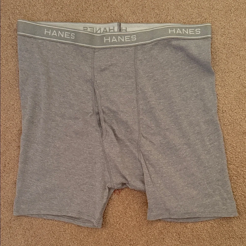 Hanes Men's Boxer Briefs in Gray